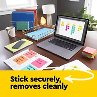 Post-it Notes, 4 Mini Sticky Note Pads, 1.38 x 1.88 in., School Supplies and Office Products, Poptimistic Collection