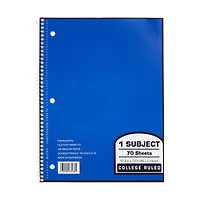 1 Subject College Ruled Notebook, 70 Sheets