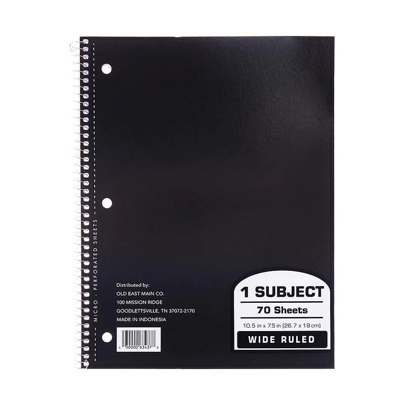 1 Subject College Ruled Notebook, 70 Sheets