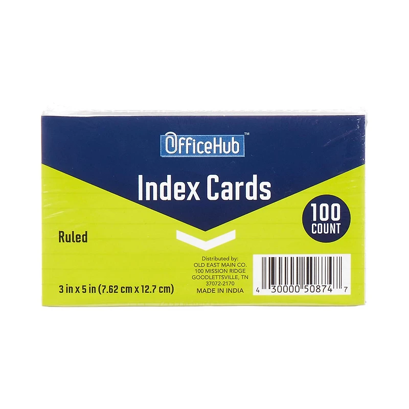 OfficeHub 3" x 5" Index Cards, 60 Count