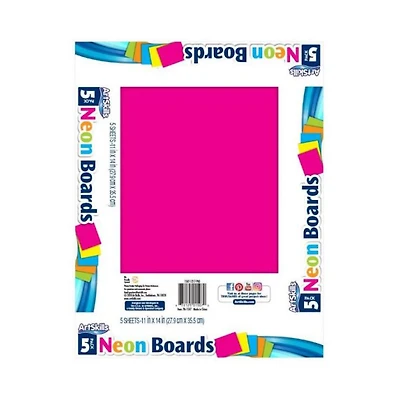 ArtSkills Premium 11" x 14" Poster Board in Bright Neon Colors, 5 Pack, Neon