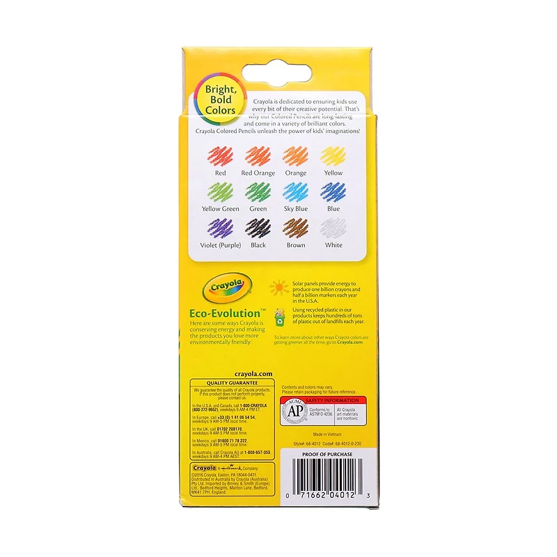 Crayola Colored Pencils, 12 Count