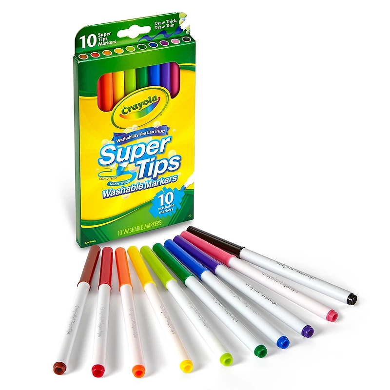 Crayola Washable Super Tips Markers, 10 Count