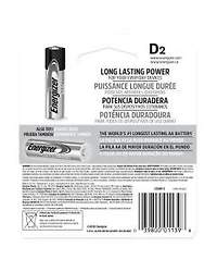 Energizer MAX D Alkaline Batteries, 2 Count