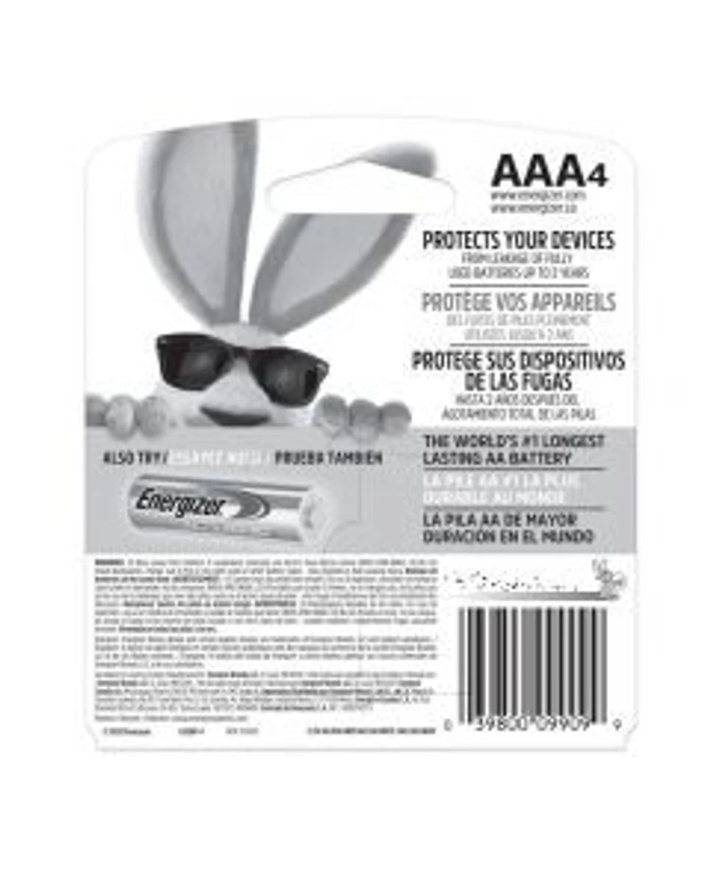 Energizer MAX AAA Alkaline Batteries, 4 Count