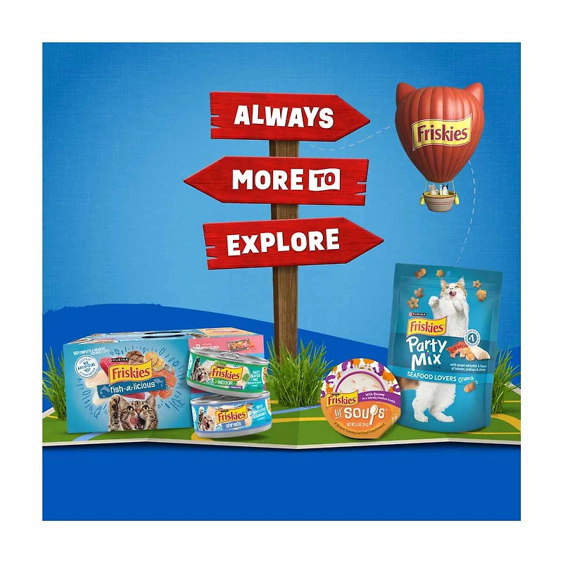 Purina Friskies Dry Cat Food Seafood Sensations With Salmon, Tuna, and Shrimp Flavors