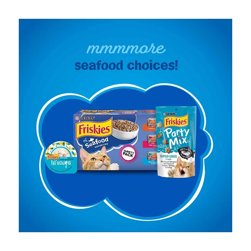 Purina Friskies Dry Cat Food Seafood Sensations With Salmon, Tuna, and Shrimp Flavors