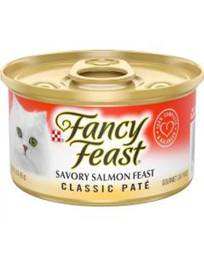 Purina Fancy Feast Salmon Feast Classic Paté Wet Cat Food, 3 oz