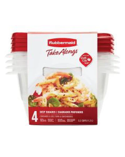 Rubbermaid TakeAlongs Deep Squares, 4 ct