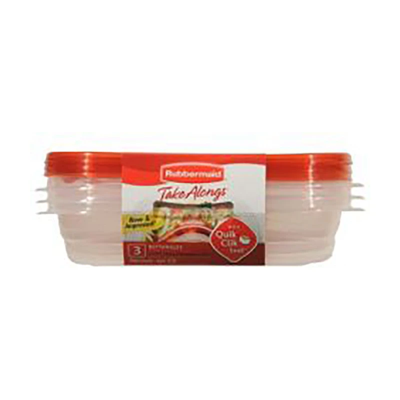 Rubbermaid Takealongs Rectangles, 3 ct