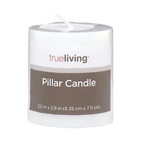 trueliving 2.8  Inch Unscented Pillar Candle