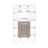trueliving Unscented Tealights, 30 Pack