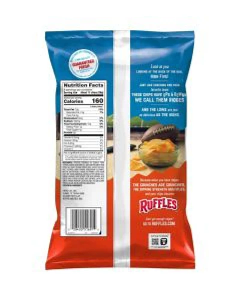 Ruffles Potato Chips Cheddar & Sour Cream Flavored, 8 oz