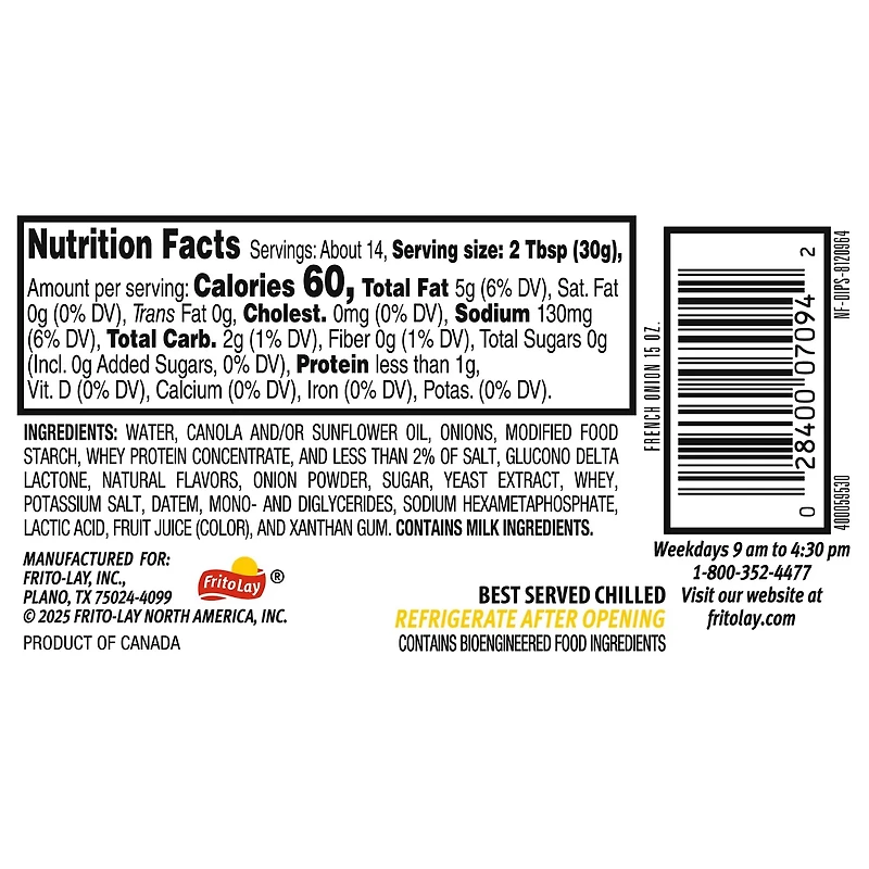 Lay's Dip French Onion Flavored 15 Oz
