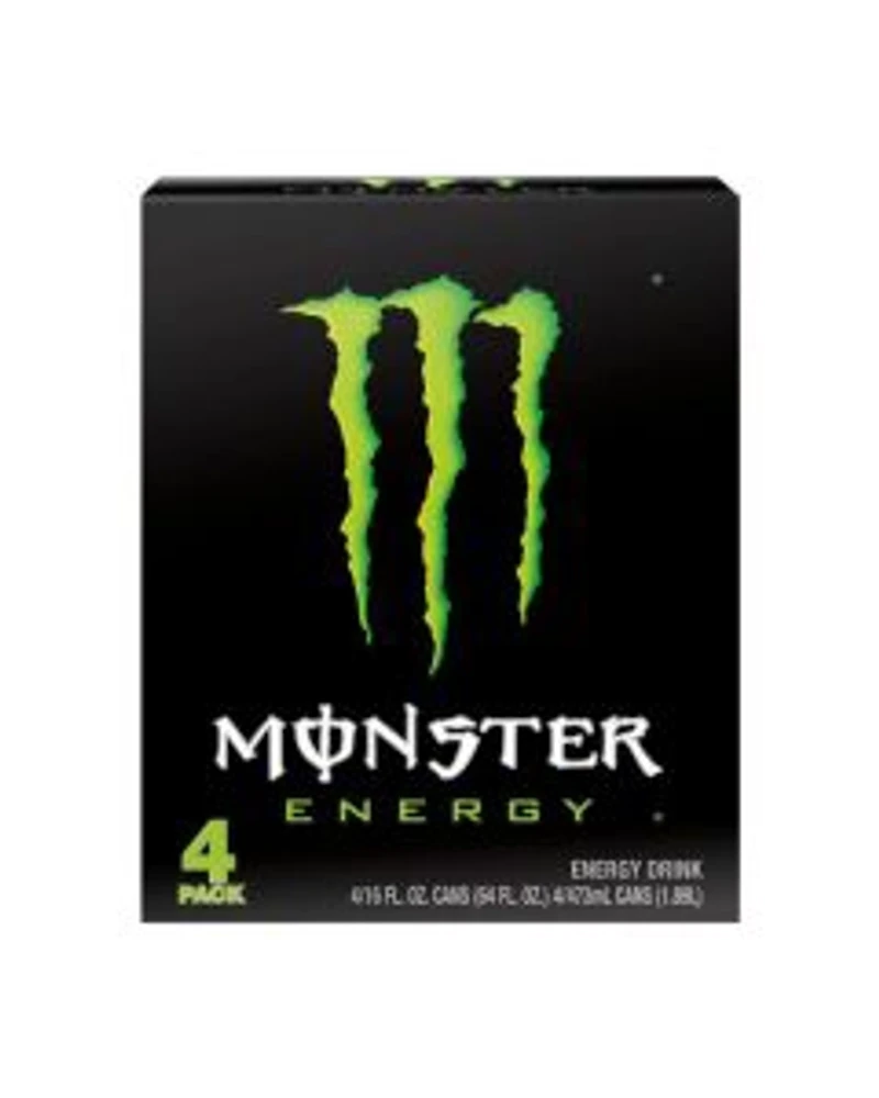 Monster Energy Green, Original, 16 fl oz, 4 Pack