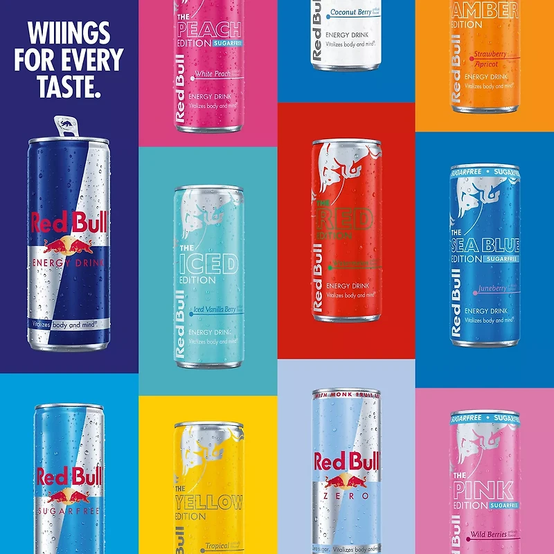 Red Bull Energy Drink, 8.4 fl. oz. Can, 80mg Caffeine, Taurine & B Vitamins