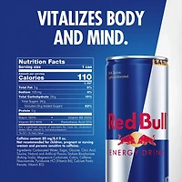 Red Bull Energy Drink, 8.4 fl. oz. Can, 80mg Caffeine, Taurine & B Vitamins