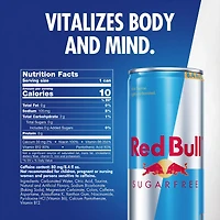 Red Bull Sugarfree Energy Drink, 80mg Caffeine, 8.4 fl. oz. Can