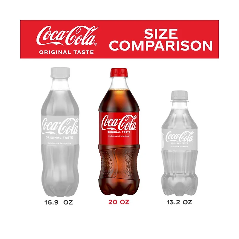 Coca-Cola Soft Drink, Original Taste, 20 fl oz