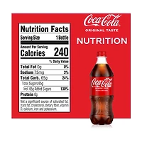 Coca-Cola Soft Drink, Original Taste, 20 fl oz