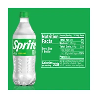 Sprite Lemon Lime Soda Soft Drink, 20 fl oz
