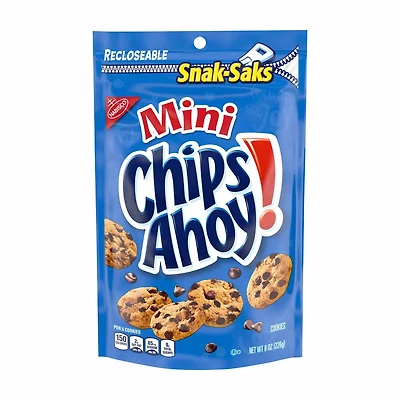 CHIPS AHOY! Mini Original Chocolate Chip Cookies, Snak-Saks, 8 oz