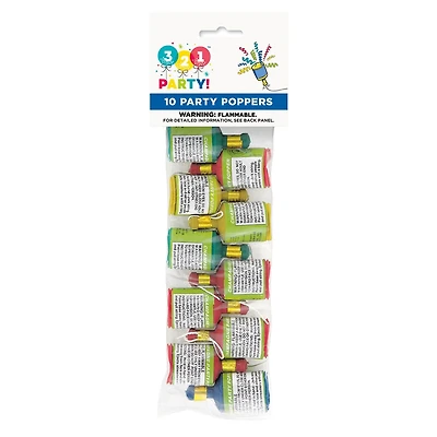 Party Poppers, 10 Count