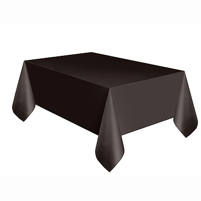 Plastic Tablecloth, 54" x 108" , Black
