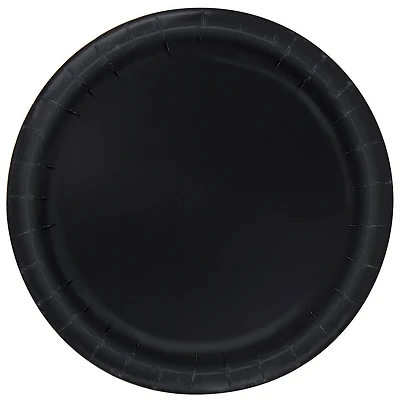 9" Paper Plates, 16 Count, Black