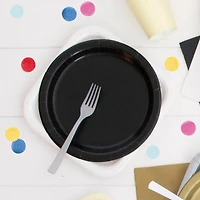 9" Paper Plates, 16 Count, Black