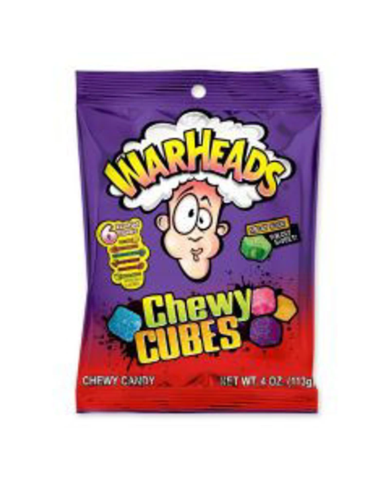 Warheads Cubes Sour & Sweet Chewy Fruity Candy, 3.5 oz