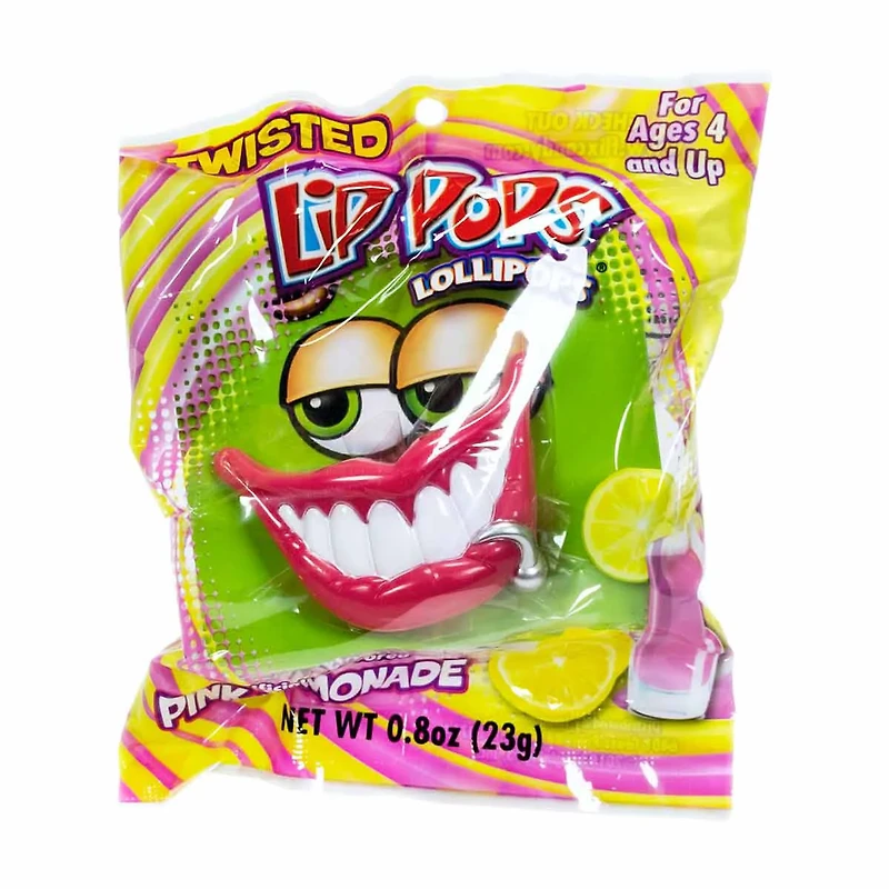 Flix Candy Lip Pops Twisted Lollipops, Assorted