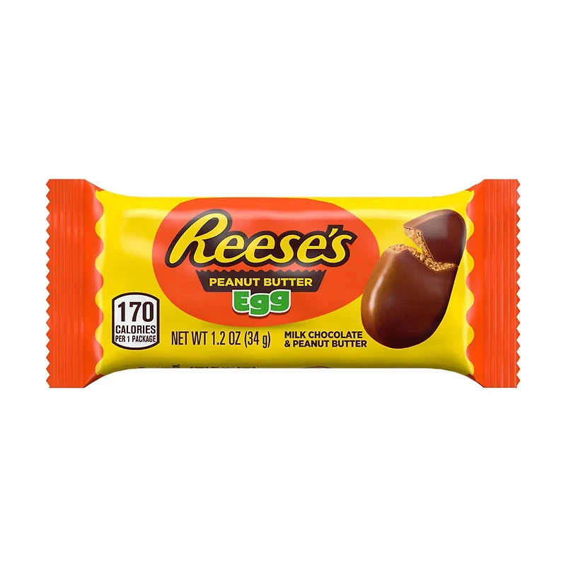 REESE'S Milk Chocolate Peanut Butter, Easter Candy Eggs Packs, 1.2 oz, 6 ct
