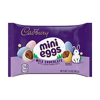 CADBURY MINI EGGS Milk Chocolate with a Crisp Sugar Shell, Easter Candy Treat Bag, 1.5 oz
