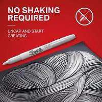 Sharpie Metallic Permanent Marker, Fine Point, Silver, 1 Count