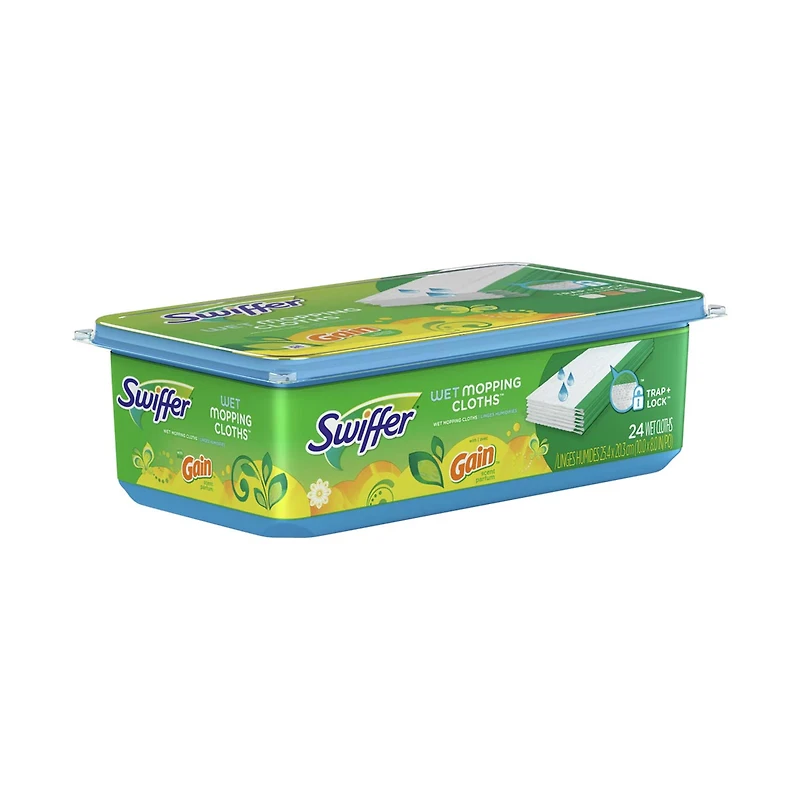 Swiffer Wet Mopping Cloths with Gain Original Scent, 24 ct