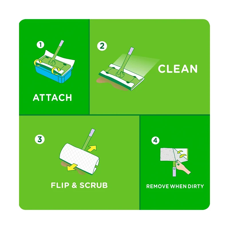 Swiffer Wet Mopping Cloths with Gain Original Scent, 24 ct