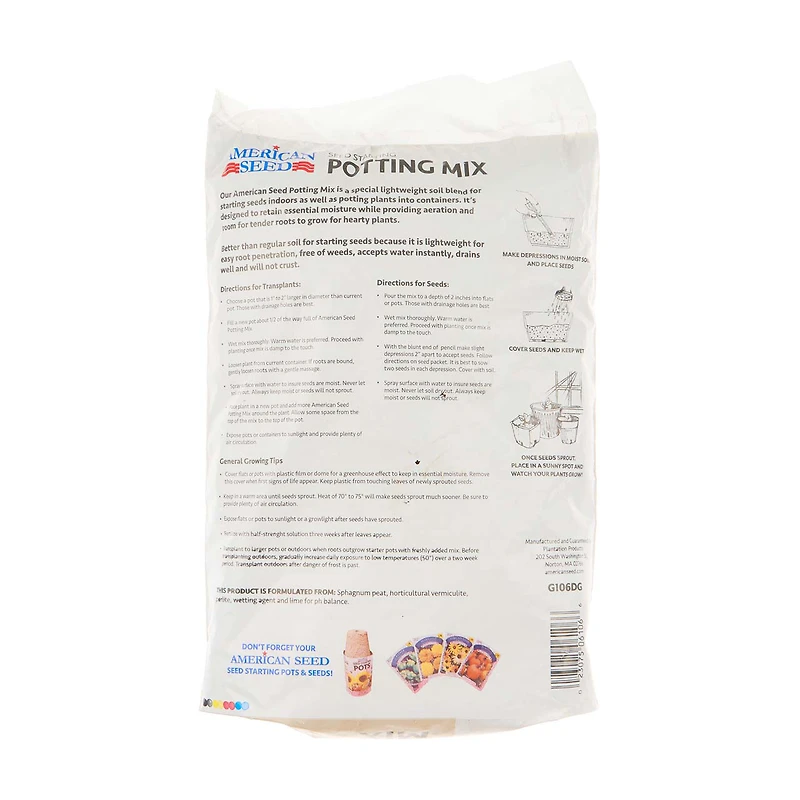 American Seed Starter Soil Mix, 6 qt