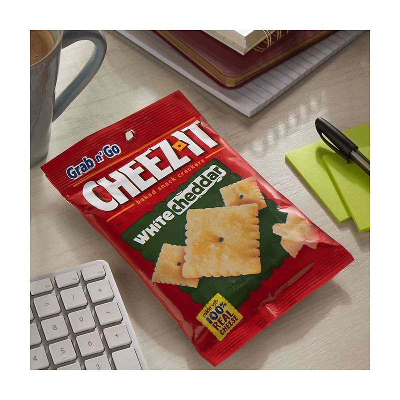 Cheez-It Baked Snack Cheese Crackers, White Cheddar, 3 oz