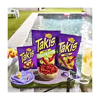 Takis Fuego Rolled Tortilla Chips, Hot Chili Pepper & Lime Flavored, 4 oz