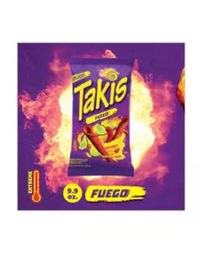 Takis Fuego Rolled Tortilla Chips - Hot Chili Pepper and Lime, 9.9 oz