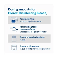 Clorox Disinfecting Bleach, Concentrated Formula, Regular, 43 fl oz