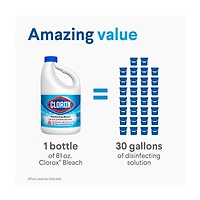 Clorox Disinfecting Bleach, 81 fl oz