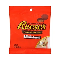 Reese's Milk Chocolate Peanut Butter Minis Candy Peg Bag, 2.4 oz