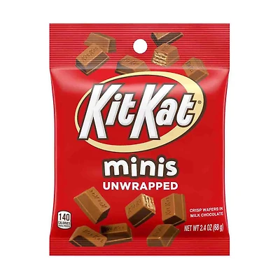 Kit Kat Milk Chocolate Minis Candy Peg Bag, 2.4 oz.