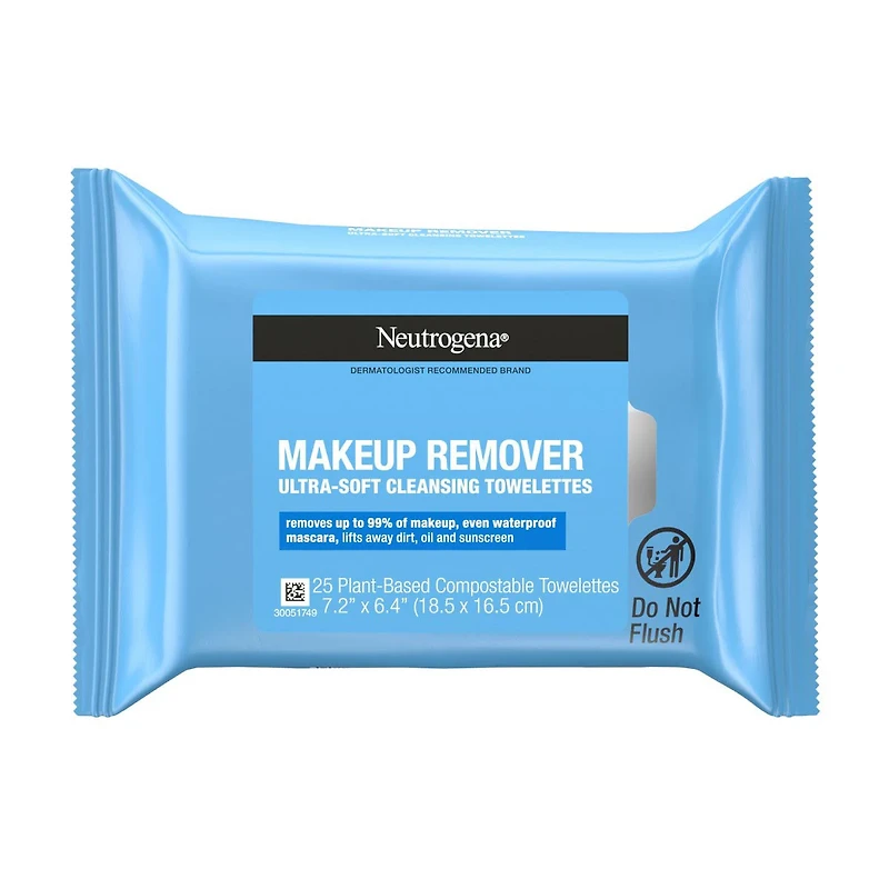 Neutrogena Makeup Remover Ultra-Soft Cleansing Towelettes, 25 ct
