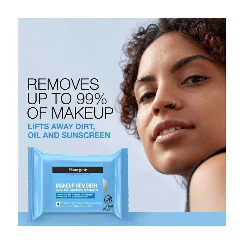 Neutrogena Makeup Remover Ultra-Soft Cleansing Towelettes, 25 ct