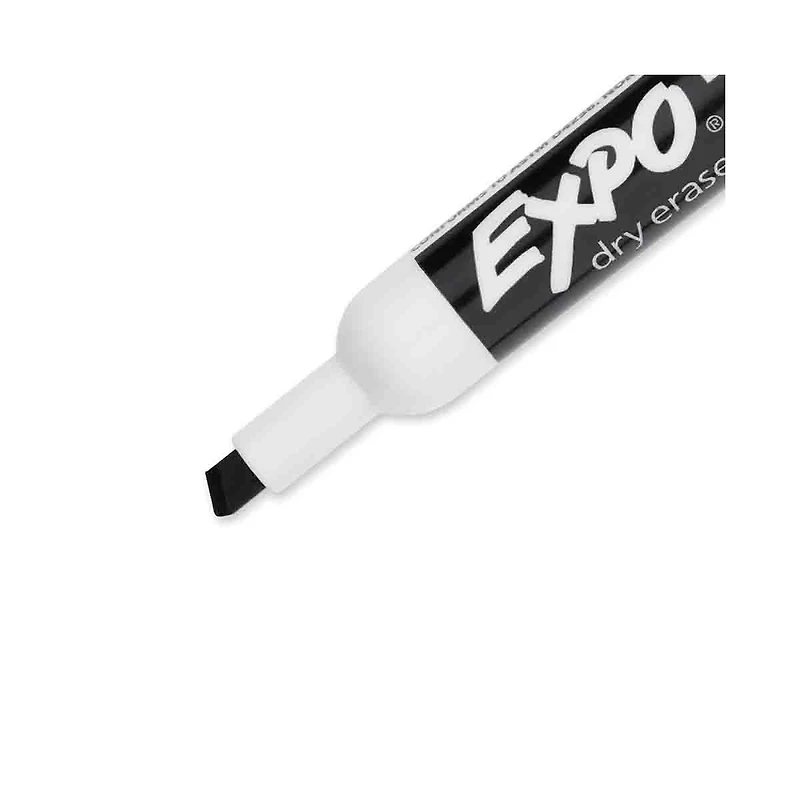 Expo Chisel Tip Dry Erase Markers Black, 2 Count
