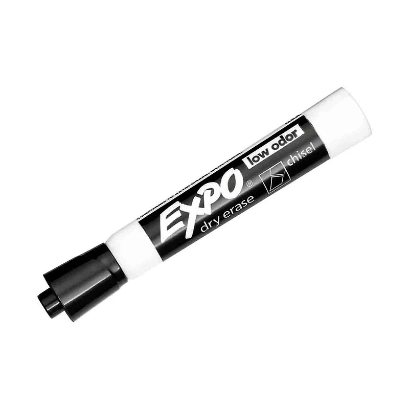 Expo Chisel Tip Dry Erase Markers Black, 2 Count