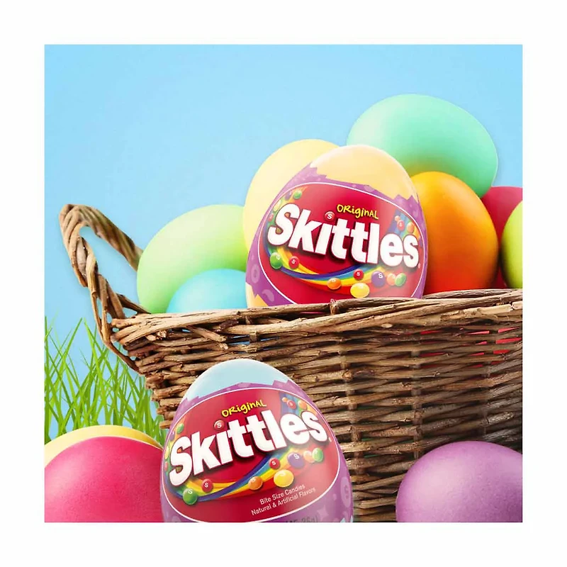 SKITTLES Original Chewy Candy Filled Easter Egg, Easter Basket Candy, 1.6 oz